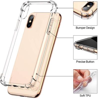 China Lightweight Phone Accessories Cover DIVI Protective Phone Case, Transparent Clear Shockproof Airbag TPU Phone Case For iPhone X for sale