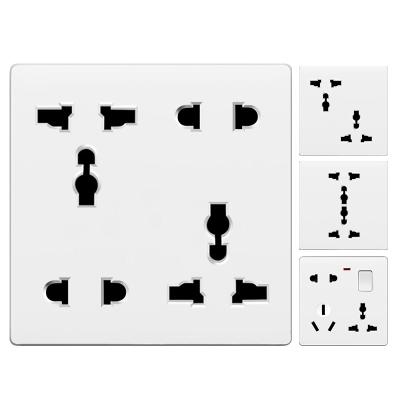 China 86 Residential / Multi-Purpose International General Type Big Board Three-Hole Ten-hole Power Socket Concealed Installation By Multi-Function Panel for sale
