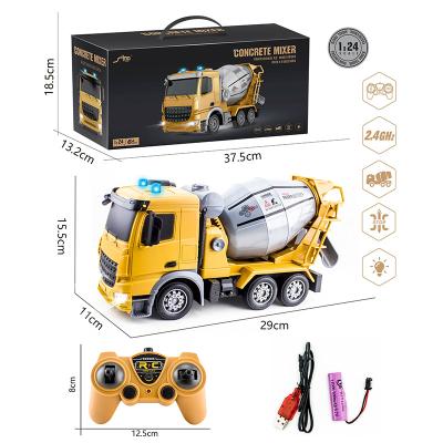 China RC model Amazon New Products rc toys 1 24 rc mixer truck remote control engineering cars for sale