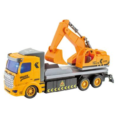 China RC model Engineering 4 function RC construction trucks kids rc toy car excavator toy excavator remote control truck for sale