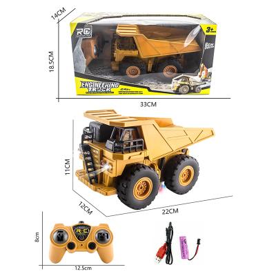 China Hot Channel 1:24 6 RC Hobby Kids Toys Engineering RC Toys RC Dump Truck Container Truck Remote Control Car for sale