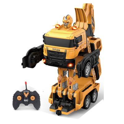 China RC Model Transform car robot hobby rc car remote control toys with one-bottom deformation and 360 degree rotation drifting light cars for sale