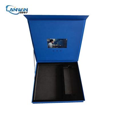 China Europe Luxury Custom Video Box With LCD Screen Video Brochure For Video Gift Box Gift for sale