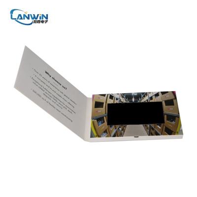 China Custom Advertising Promotional Video Blank Brochure 2.4 Chinese Homemade Europe Business Video Card LCD Video Card Greeting Brochure for sale