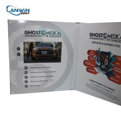 China Europe Mediical Gift Craft Suppliers Brochure Video Card Book For Advertising 7 Inch Digital Video Brochure for sale