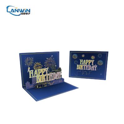 China Europe Wholesale Customize Popular Audio Musical Birthday Greeting Cards With Light for sale