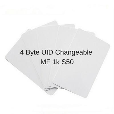 China UID Changeable PVC Rewritable RFID Card smart ISO 14443A ISO 15693 RFID Card for sale