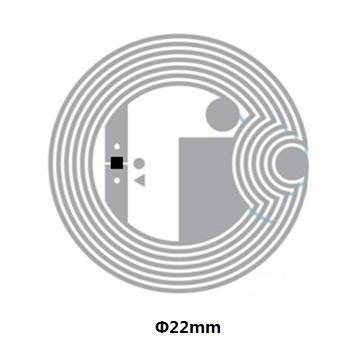 China 13.56MHZ UHF Etiqueta RFID con incrustación húmeda Dia 25mm para tarjeta de papel / llavero / pulsera en venta