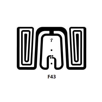 China Custom 26x16mm F43 RFID UHF Inlay / Dry RFID Inlay With Impinji Monza 4 Chip for sale