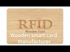 Bamboo Wooden RFID Hotel Key Cards Eco Friendly Ving NFC Smart Card