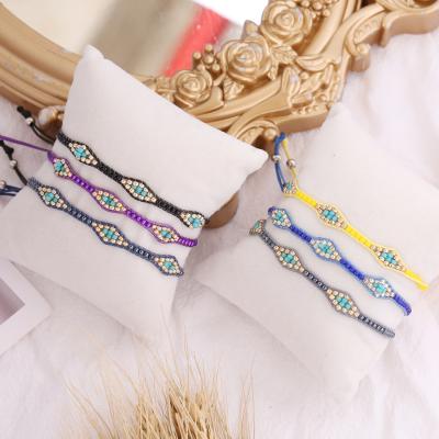 China BOHEMIA fashion Bohemian jewelry personalized braided rice bead bracelet temperament bracelet fashionable women for sale