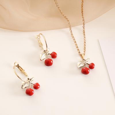 China Cherry Necklace For Women Fashion Creative Necklaces for sale