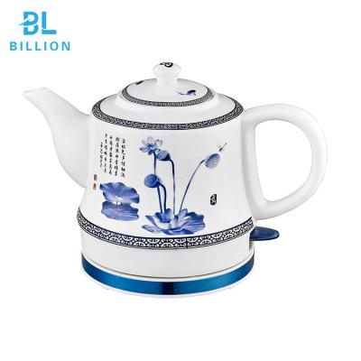 China Factory sale tea kettle stainless steel OEM hervidor bottom electrico 360 degree electric ceramic enamel hot bottom rotating kettle for sale