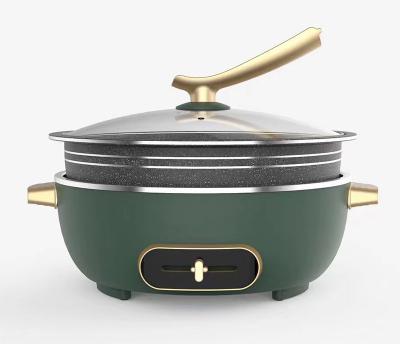 China Household 5.0L multi-function single-layer and double-layer pot electric hot pan non-stick pan factory for sale