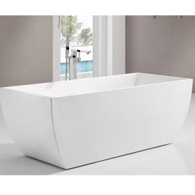 China Freestanding White Hotel Acrylic Material Bathtub / Freestanding Hotel Household Bathtub For Bathroom for sale