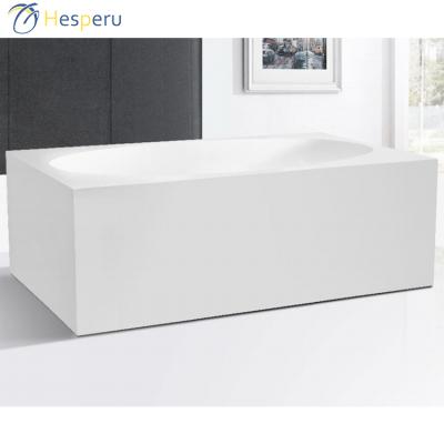 China Rectangular Freestanding Soaking Tub Bathroom Back To Wall Freestanding Bathtub Acrylic for sale