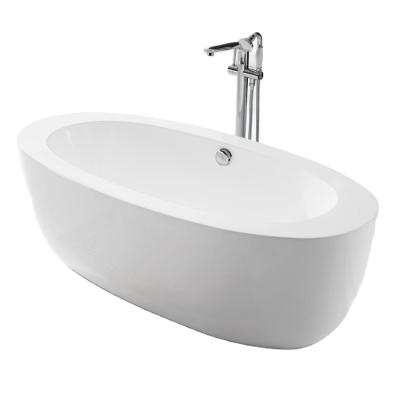 China Free Standing White Acrylic Bathtub Low Price Bathtub Bathroom Oval Modern Freestanding White Color for sale