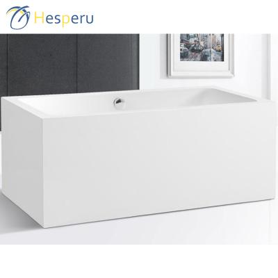 China Modern Adult Solid Acrylic Freestanding Bathtubs 1700mm Rectangular Freestanding Freestanding Bathtub for sale