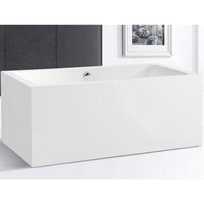 China Hesperu Bathroom Custom Size Solid Outdoor Bathtub Acrylic Freestanding Bathtubs for sale