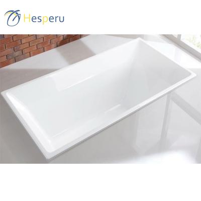 China Hesperu Embedded Simple Design 1700mm Embedded Acrylic Bathtub Bathroom Drop In Bathtub for sale