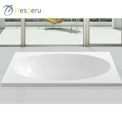 China Incorporated Bathtub Manufacturer Custom One Person 1.8M Acrylic Built In Recessed Bathtub for sale