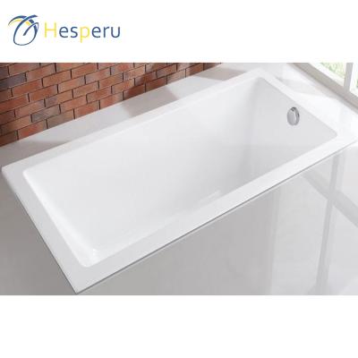 China Custom Size Single Adult Bathtub Enclosed White Acrylic Drop In Bathtub for sale