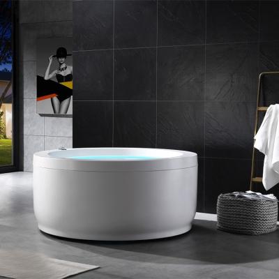 China Round Bathroom 1.5M Acrylic Smart Tub Free Massage Circle Waterfall Bathtubs with Jacuuzzi for sale