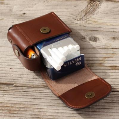 China Cigarette Holder Accessories PU Lighter Cigarette Holder Stand Pouch Portable Smoking Leather Bags for sale