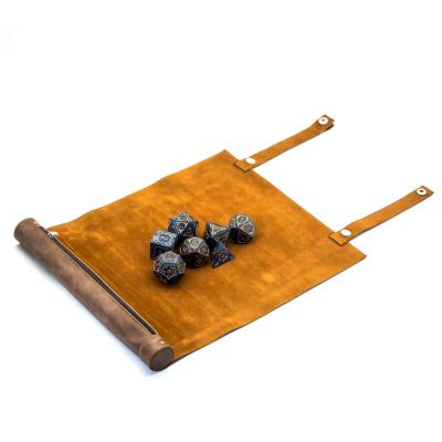 China Portable Dice Tray Rolling Mat with Zippered Dice Holder Set Compatible DND Game Dice Box Trays for sale