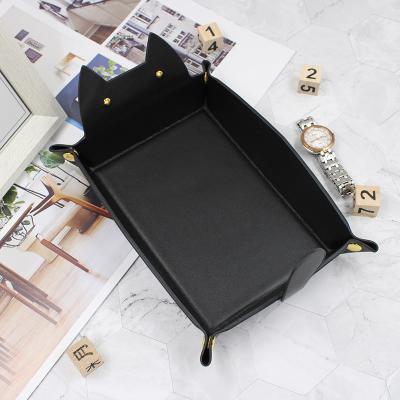 China Viable New Fashion Wholesale Cat Shape PU Leather Desk Tray Storage Organizer With Custom Logo for sale