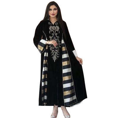 China Muslim Abaya Dress Plus Size Abaya Partywear Kaftan Turkey Dubai Middle East Black Islamic Women Plus Size Islamic Clothing for sale