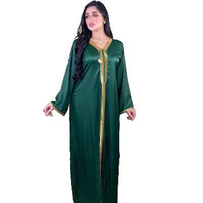 China Good Quality Polyester Islamic Muslim Women Long Abaya Dresses Plus Size Dress Plus Size Arabic Islamic Clothing Khamis Thobe Kaftan Abaya Partywear for sale