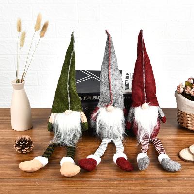 China Christmast Ornament Wholesale Santa Claus Ornaments Christmas Faceless Dolls Christmas Decorations Window Decoration for sale