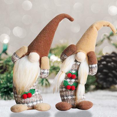 China Christmast Ornament Wholesale Christmas Decorations Leaned Cherry Dwarf Old Man Plush Faceless Toy Doll for sale