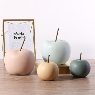 China European Custom Creative Home Decor Multi Size Color Style Apples Glazed Ceramic Wedding Ornament for sale