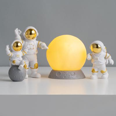 China Wholesale Indoor Home Astronaut Europe Decor PVC Cartoon Statue Sculpture Astronaut Crafts Set Ornaments for sale