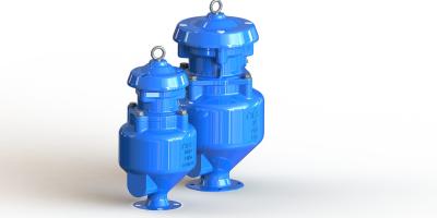 China Blue RAL 5010 Air Vacuum Release Valve Epoxy Coated For Sewage Water System for sale