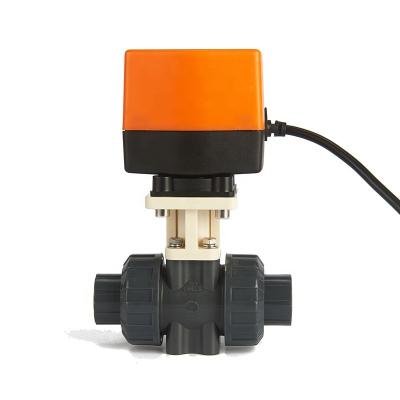 China DN15 1/2 Inch 2 Way Electric Actuated Ball Valve , Motorized Plastic PVC Ball Valve for sale