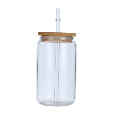 China China Wholesale Design Disposable Cups With Lids And Straws Glass Cup With Lid And Straw for sale