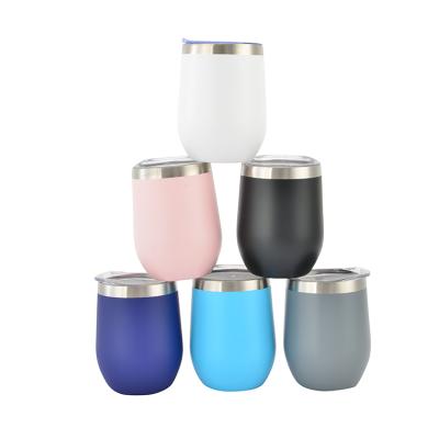 China Free Sample 370ml PORTABLE Vacuum Cups Double Wall Stainless Steel Egg Shaped Water Bottle for sale