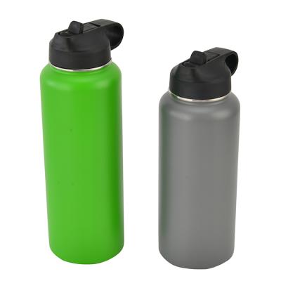 China Amazon Selling Sustainable Hot Wide Mouth Handle Stainless Steel Vacuum Insulated Water Bottle With Straw for sale