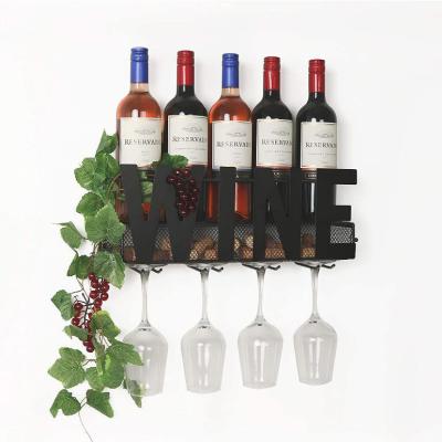 China Other Modern Minimalist Wall Mounted Wine Rack Decoration Living Room Wall Wine Rack for sale