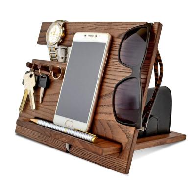 China Wholesale High Quality Adjustable Cell Phone Mini Wooden Stand Phone Holder for sale