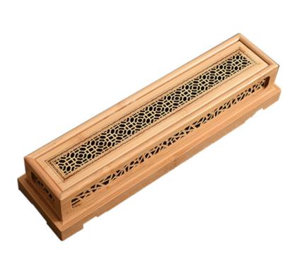 China Chinese High-Grade Wooden Incense Box Creative Four-sided Carved Hollow Incense Retro Home Decoration for sale