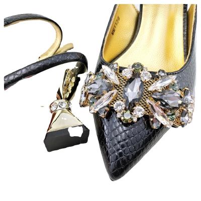 China Light New Design Professional Summer Spring Autumn Use Thin Heels Type Shoes And Bag Set for sale