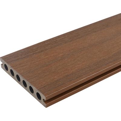 China Modern WPC 3D Embossed Flooring Anti Slip Plastic Wood Fiberboard Planks Composite Decking Outdoor Garden Flooring Deck for sale