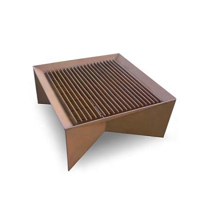 China Geometric Fire Stocked Pit Steel Grate Top Outdoor for sale