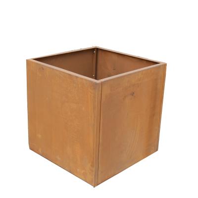 China Large Decorative FLOOR Corten Steel Wholesale Flower Pots Can Be Assembled On Sale for sale