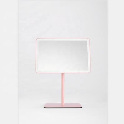 China Modern OEM OBM Customized Private Label Your Logo Portable Cosmetic LED Mirror Makeup Vanity Lights USB Standing Table Make Up Mirror for sale