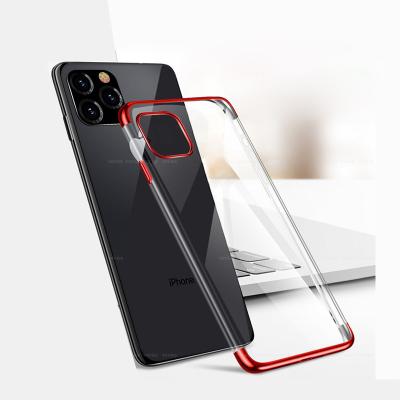 China Clear TPU Case Plating Soft tpu Clear Case For iphone 11 Pro Max/Xr/Xs Max Clear TPU Case for sale